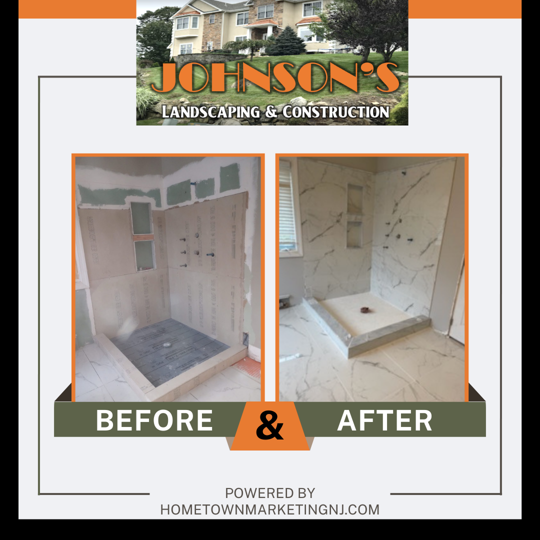 Johnsons Landscaping and Construction Before and After bathroom